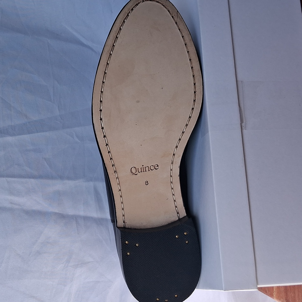 Quince Calfskin Leather Dress Chelsea Boots Black 8 - Picture 4 of 13